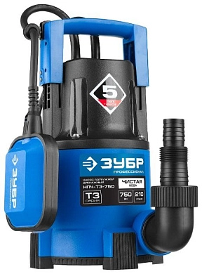 Насос дренажный с минимальным уровнем откачки, 750 Вт (НПЧ-Т3-750) ЗУБР