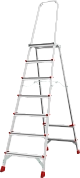 Лестница-стремянка алюм. профес. с площадкой NV3130 (7 ступ. 153/229см, 8.4кг) Новая высота