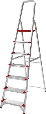 Лестница-стремянка алюм. с рифл. ступ. и метал.стяжк. NV5111 (10 ступ. 213/289см 9.7кг) Новая высота