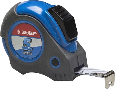 Рулетка 5м / 19мм ударостойкий обрез. корп. "МАСТЕР" АВТОСТОП (34057-05-19_z01) ЗУБР