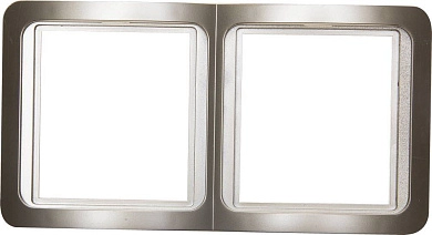 Панель "ГАММА" накладная, вертикальная, цвет золотой металлик, 2 гнезда (SV-54147-GM) СВЕТОЗАР