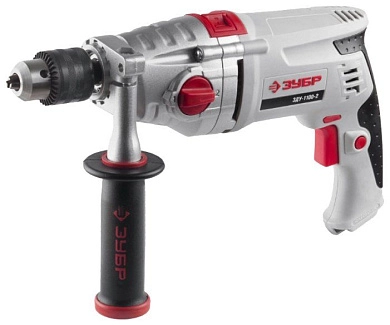 Дрель ударная ЗДУ-1100-2 ЭРММ2 (1100 Вт, до 16 мм в бет., 2 скор., патрон ЗВП, кор.) ЗУБР
