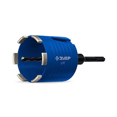 Коронка алмазная сегментная (подрозетник) 82мм, М16, в сборе (29875-82) ЗУБР