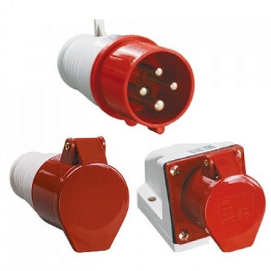 Вилка 4-х контактная 3P+E (16A, 400V) (06AC102) OKLIMA