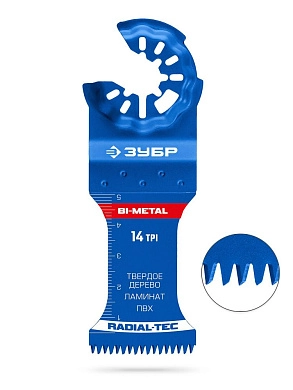 Полотно биметал, 35x50мм, 14TPI чистый рез: металл, твердое дерево, пластик BIM (15573-35-50) ЗУБР