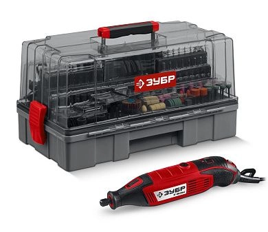 Гравер электрический 160 Вт, 1.6-3.2 мм, 220В, 15000-30000 об/мин, 245пр., кейс (ЗГ-160-H245) ЗУБР