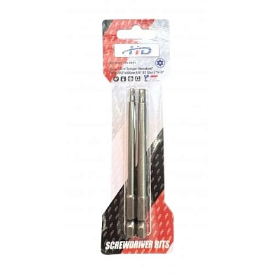 Биты "Torx Tamper Resistant" TR15+TR27х100мм 1/4" S2 (2шт) (HD-0491) H-D