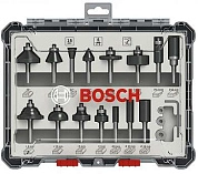 Набор фрез смешанный 6мм, 15шт. (2 607 017 471) BOSCH