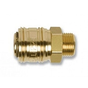 Соединение быстросъемное с клапаном наружная резьба 3/8" (латунь)(S33-30SMB) PROWIN
