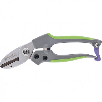 Секатор с наковальней, 170 мм, металлические обрезиненные рукоятки (60490) PALISAD