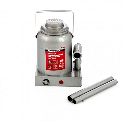 Домкрат гидравлический бутылочный, 30т, h подъема 244–370мм (50771) MATRIX