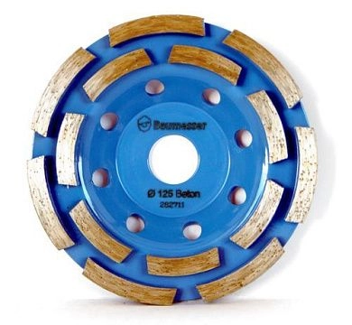 Чашка алмазная сегм. 2-х рядная (180х7х22.23) Бетон Baumesser