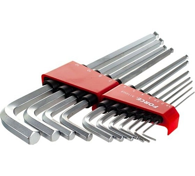 Набор ключей Г-образных HEX, 1.5-12 мм, с шаром, 11 пр. (5116XLB) FORCE