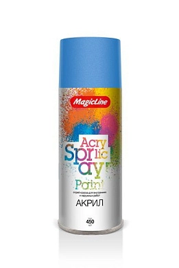 Краска аэрозольная  светло-голубая акриловая (265г) RAL 5015 MAGICLINE