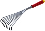 Грабельки GRINDA веерные с плоскими зубцами, из углеродистой стали с коннекторной системой, 420 мм
