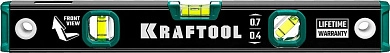Уровень строительный, 40 см. (0,4мм/м, 600г/м, 3гл., черный), быт. "GRAND" (34781-40) KRAFTOOL