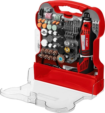 Гравер электрический с набором мини-насадок в кейсе, 172 предмета (ЗГ-130ЭК H172) ЗУБР