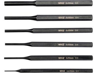 Набор выколоток 150мм, 6пр. CrV (YT-47121) YATO