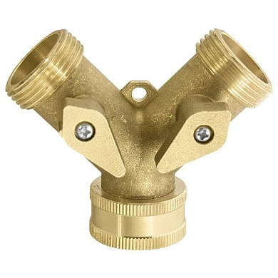 Разветвитель 2- х канальный, регулируемый, внешняя и внут. резьба 3/4", латунный (66523) PALISAD