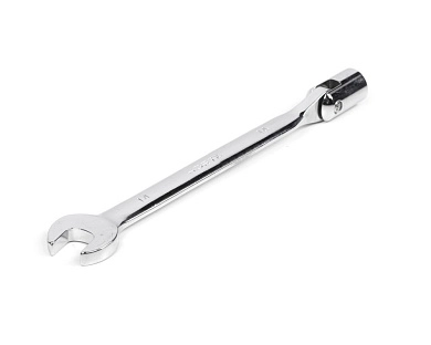 Ключ комбинированный торцевой шарнирный удлиненный, 14х14мм, хром. (121257) HORTZ
