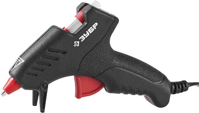 Пистолет клеевой, 10Вт/220В, стержни 8мм, эргономичная рукоятка, "МАСТЕР" (06850-10-08_z02) ЗУБР