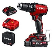 Дрель-шуруповерт ударная аккум. ДБУ-65-22 (LMS) (20.0 В, 2 акк. х 2.0 А/h, 65 Нм, сум.) ЗУБР