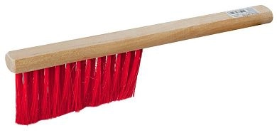 Щетка-сметка 3-х рядная иск. щетина деревянный корп. 320мм (39020)