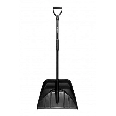 Лопата снеговая пласт. с алюм. планкой, с алюм. черенком и ручкой, 555*410мм, 1410мм "Профи" Protex