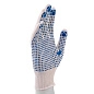 Перчатки х/б, белые, ПВХ покрытие "Точка", 10 класс, 4 нитки (67715) фото4