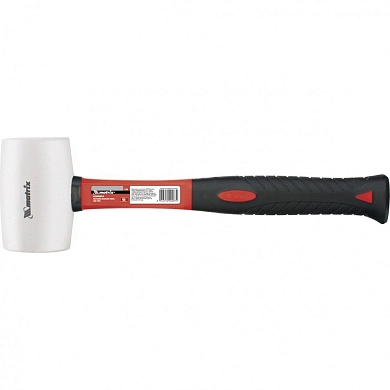 Киянка резиновая, 225 г, белая резина, фибергласовая рукоятка (11195) MATRIX