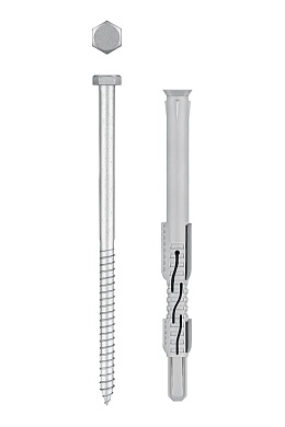 Дюбель фасадный, нейлон/цинк ФД-П 10х160мм, 50 шт. (301475-160) ЗУБР