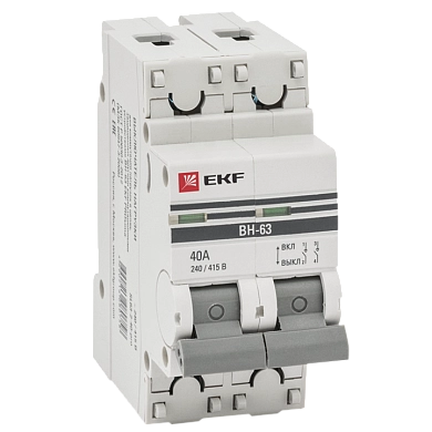 Выключатель нагрузки ВН-63 (400В 2Р 40А 45кА) SL63-2-40-pro EKF PROxima
