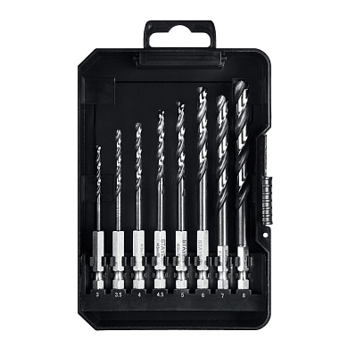 Набор сверл по металлу 3.0-8.0 мм, HSS, 8шт., хвост. НЕХ 1/4", класс A1 (29603-H8) STAYER