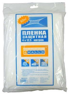 Пленка укрывочная строительная 4х12.5м с европодвесом (2251) 4Walls