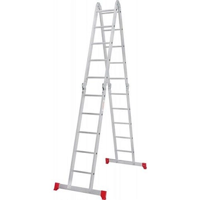 Лестница-трансформер алюм. шарнирная NV2320 (4х5 ступ. 269/556см, 14.6кг) Новая Высота