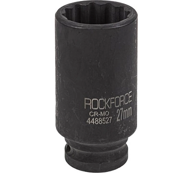 Головка глубокая, ударн., 1/2", L=78мм, 12гр, 27 мм (RF-4488527) Rockforce