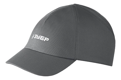 Каскетка защитная серая, ударопрочный корпус, козырёк 55 мм, размер от 54 до 59 см (11098) ЗУБР