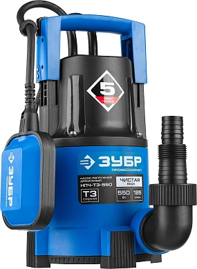 Насос дренажный с минимальным уровнем откачки, 550 Вт (НПЧ-Т3-550) ЗУБР