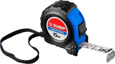 Рулетка 5м/19мм, нейлон. покр., магн., прорез. корпус, быт. "ПРОФЕССИОНАЛ" (34056-05-19_z01) ЗУБР