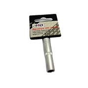 Головка торцевая 1/4" 6гр. 7мм L50мм CrV на держателе (HD-1418P) H-D