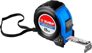 Рулетка 8м/25мм, нейлон. покр., магн., прорез. корпус, быт. "ПРОФЕССИОНАЛ" (34056-08-25_z01) ЗУБР