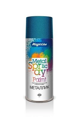Краска аэрозольная  металлик "Нейтрально-синяя" акриловая (265г) RAL 680M MAGICLINE