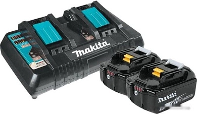 Аккумулятор 18В 2шт 5.0 А/ч Li-ion BL1850B + ЗУ DC18RD, картон (191L75-3) MAKITA