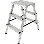 Лестница-стремянка алюм. двухсторон. с площадкой NV2120 (3 ступ. 66см, 3.1кг) Новая высота