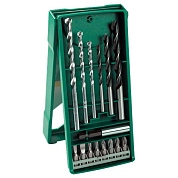 Набор сверл 3/4/5/6/8мм бит PH1/2 PZ1/2  S0.5 x 4/1.0 x 6 T20/25 Mini-X-Line с магнитным держателем,