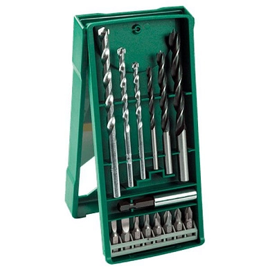 Набор сверл 3/4/5/6/8мм бит PH1/2 PZ1/2  S0.5 x 4/1.0 x 6 T20/25 Mini-X-Line с магнитным держателем,