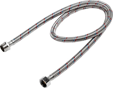 Подводка гибкая для воды, оплетка из нержавеющей стали, г/ш 1/2" - 1м (51015-G/S-100) STAYER