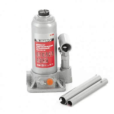 Домкрат гидравлический бутылочный, 3т, h подъема 178–343мм (50762) MATRIX