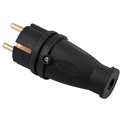 Вилка В 16-001 16А, 250В каучуковая IP44