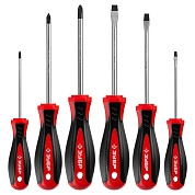 Набор отверток 6пр., двухкомп. рук. Cr-V "МАСТЕР" (25066) ЗУБР